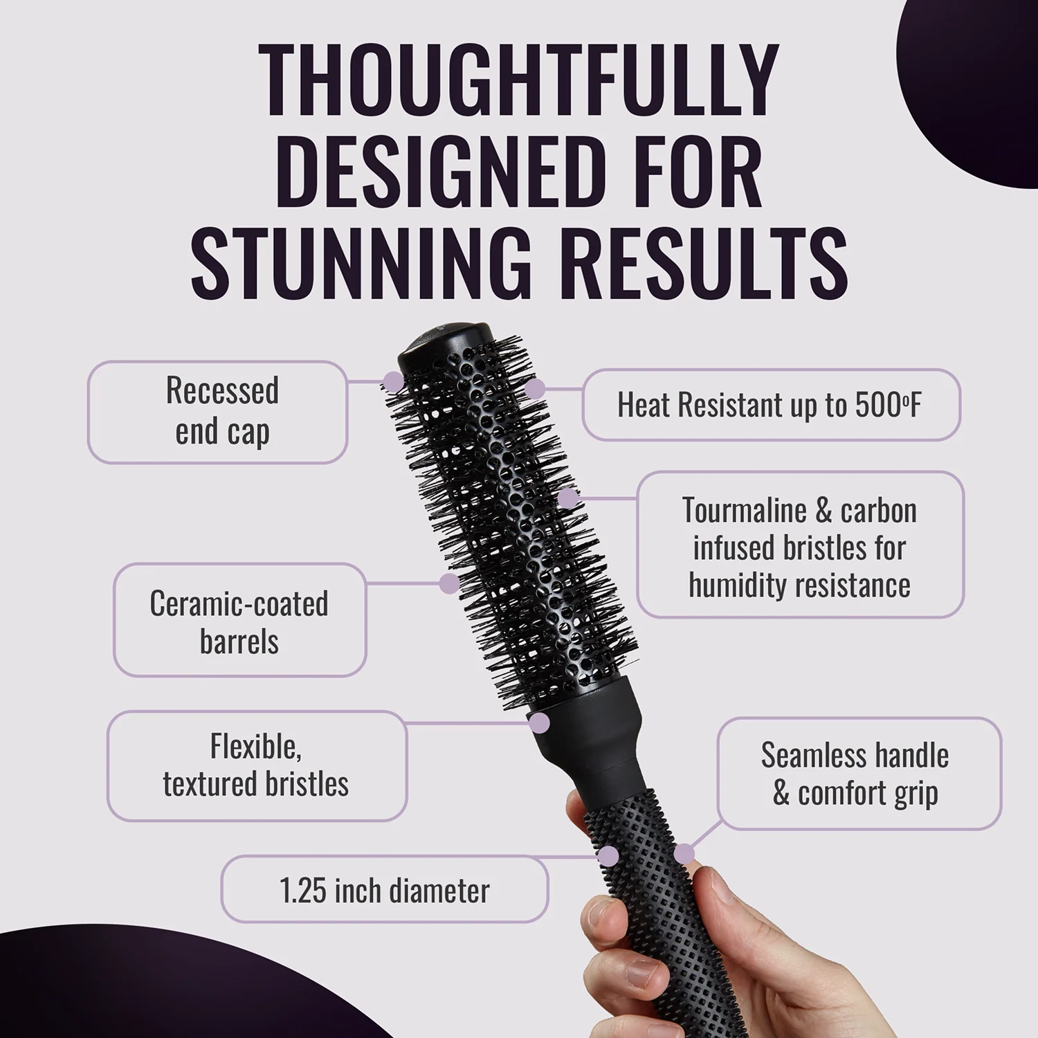 Pro er33 Ionic Ceramic Round Brush - Image 3