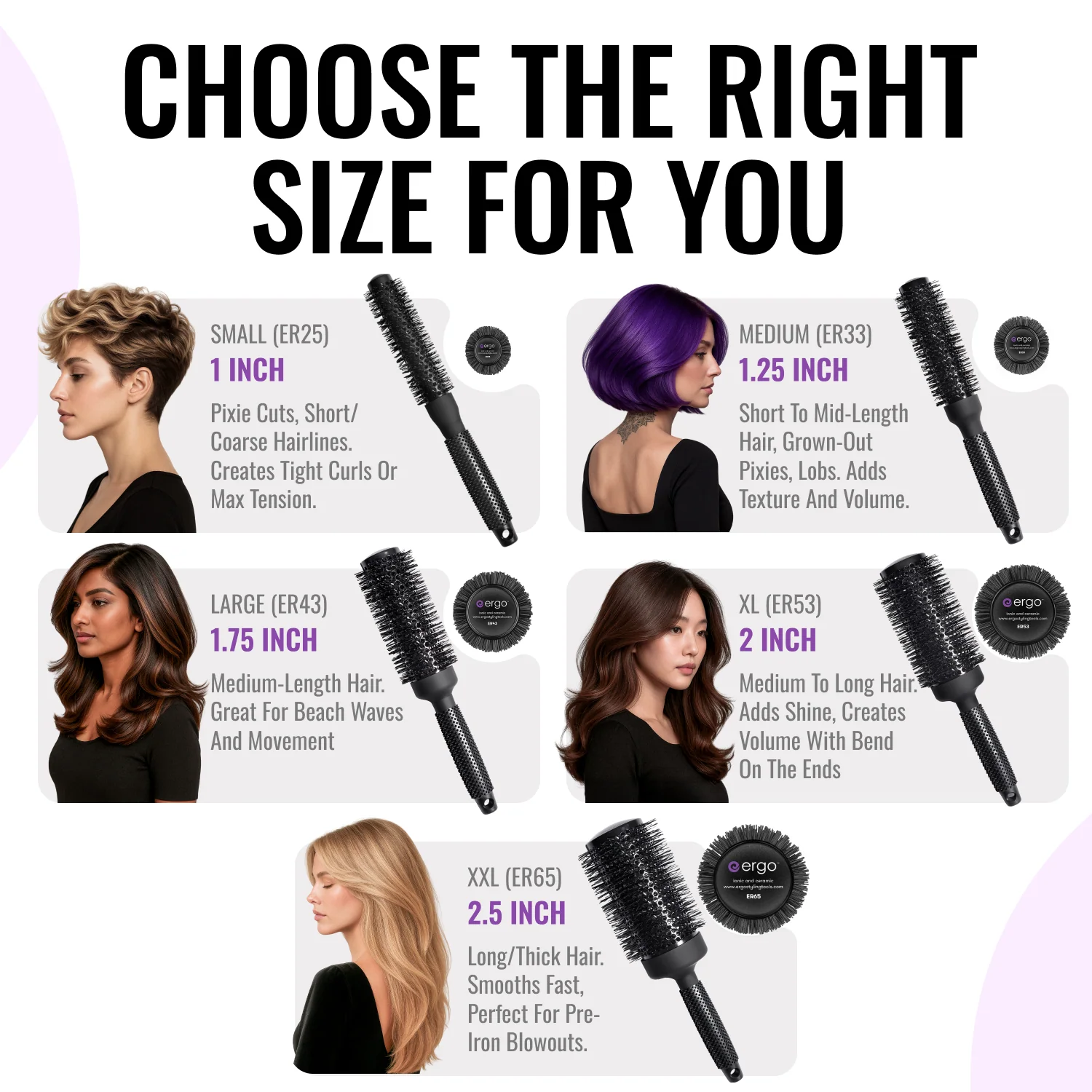 Pro er33 Ionic Ceramic Round Brush - Image 2